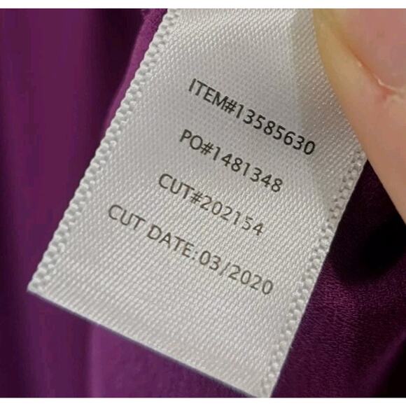 Torrid Shirt Women 3 3X Purple Blouse Popover Button Up V Notch Long Sleeve - Picture 9 of 12